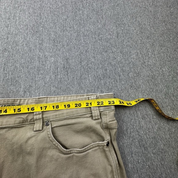 Duluth Trading Flex Fire Hose Relaxed Fit Pants Size 48x30 Beige Canvas Pants - Picture 10 of 16